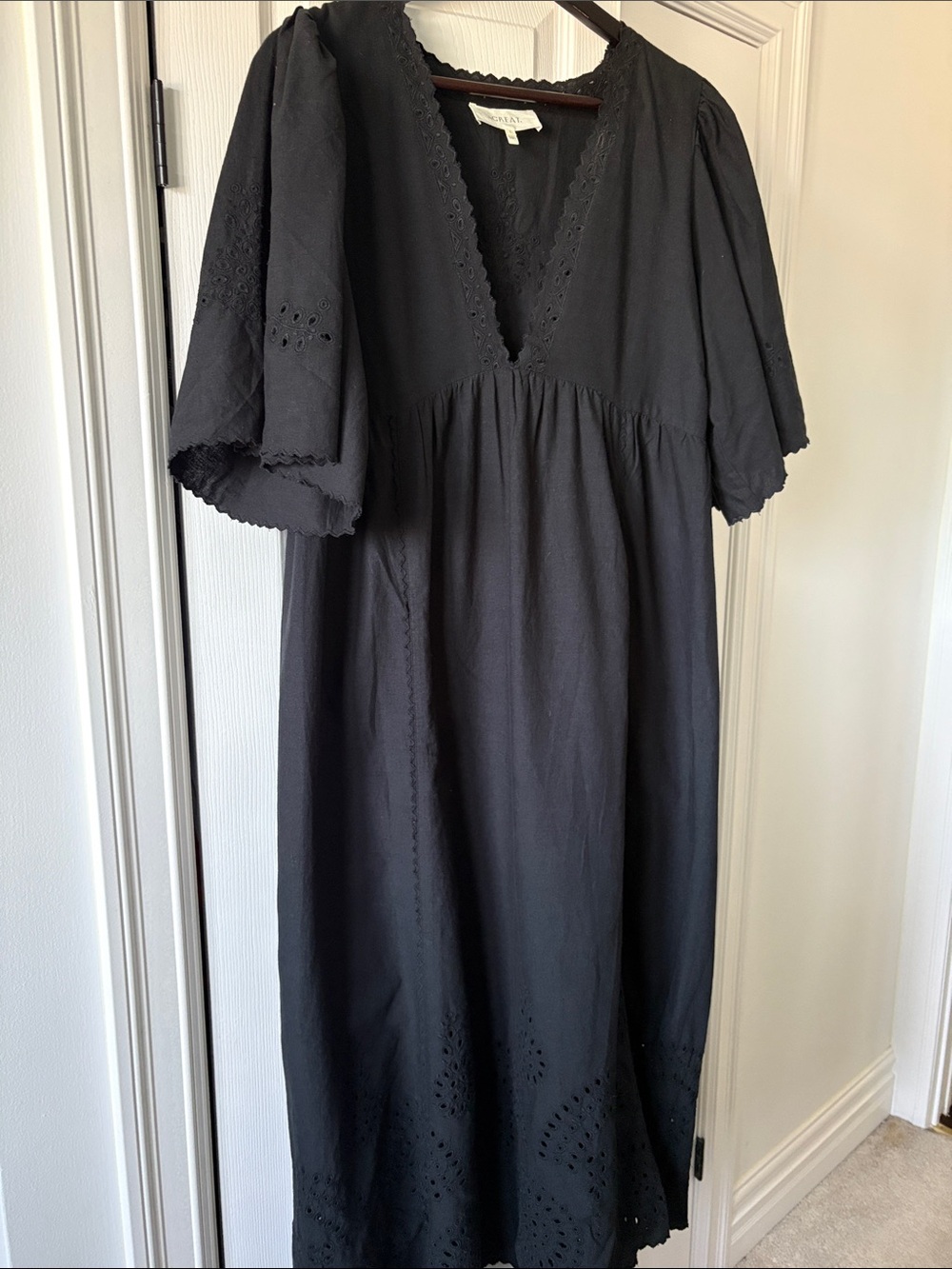 The Great Black Eyelet Maxi Dress